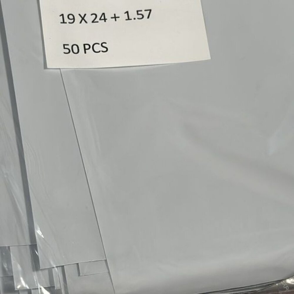 19x24 Poly Mailers Envelopes Shipping Bags White 2.5 mil  50 pack bulk mailers - Picture 3 of 8